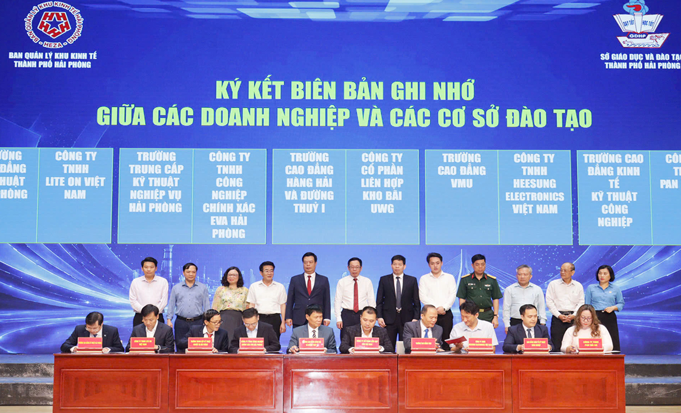 Lễ ký kết hợp tác tuyển dụng giữa nhà trường và các doanh nghiệp